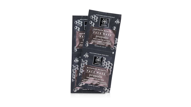 Apivita Express Beauty Face Mask with Propolis (Purifying For Oily Skin) - 6x(2x8ml)
