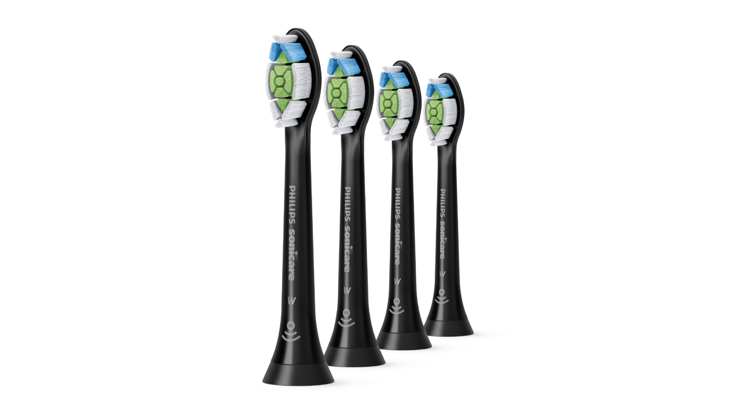 Philips Sonicare W DiamondClean Replacement Brush Head - 4 Pack/Black ...