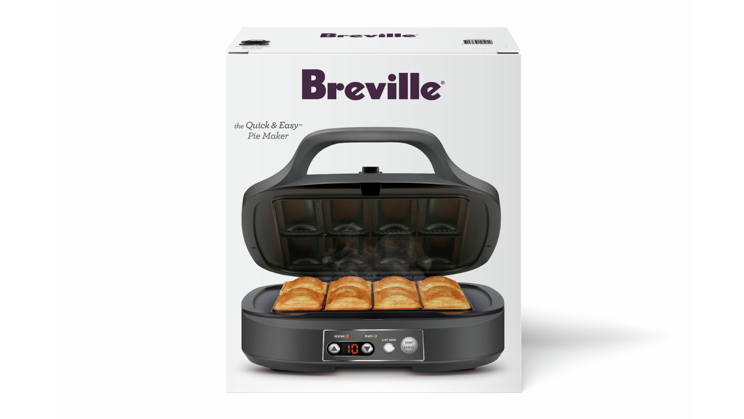 Breville the Quick & Easy Pie Maker Grey (LPI285GRY) Harvey Norman