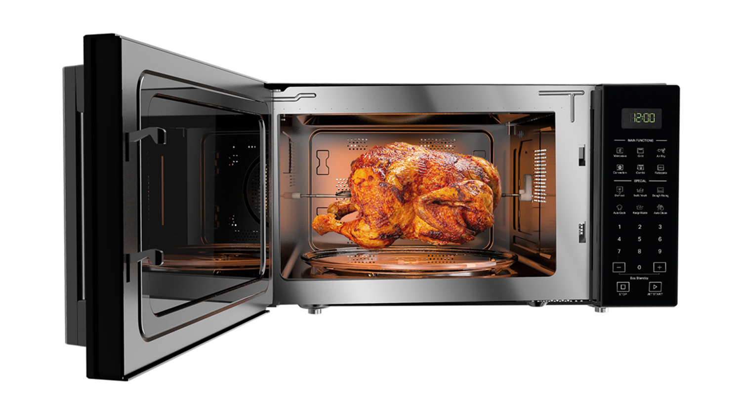 Whirlpool 29L Convection 1200W Microwave with Airfryer Black