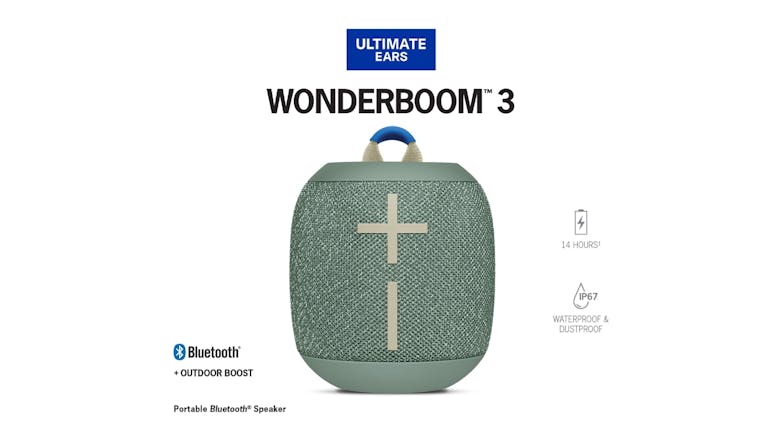 Ultimate Ears WONDERBOOM 3 Portable Bluetooth Speaker - Spruce Green