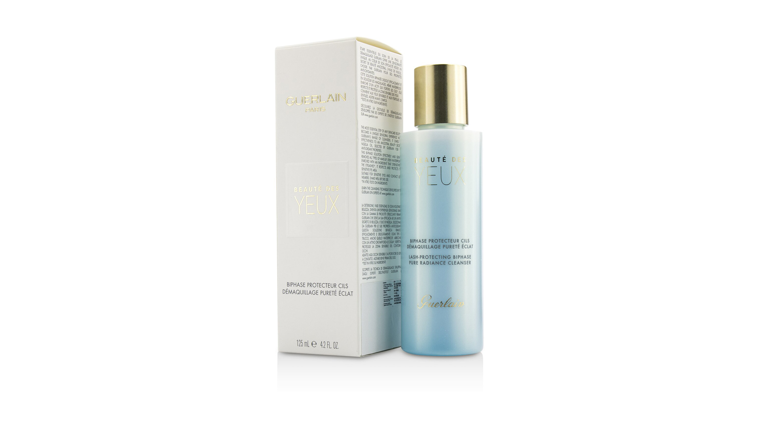 Guerlain Pure Radiance Cleanser - Beaute Des Yuex Lash-Protecting Biphase Eye Make-Up Remover - 125ml/4oz