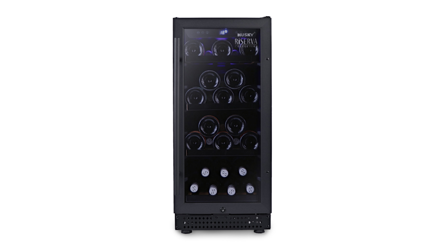 Husky Wine Fridge with 33 Bottle Capacity - Matte Black (Riserva/HUSWS33SMBZY)