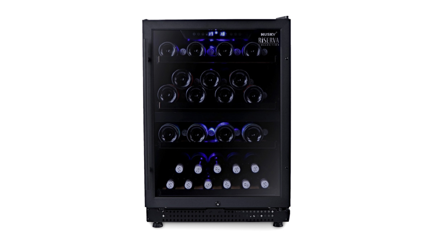 Husky Wine Fridge with 44 Bottle Capacity - Matte Black (Riserva/HUSWS54DMBZY)