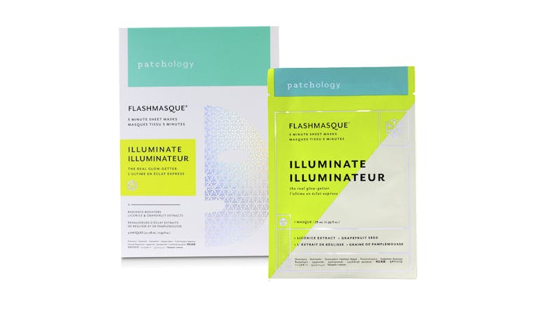 Patchology FlashMasque 5 Minute Sheet Mask - Illuminate - 4x28ml/0.95oz