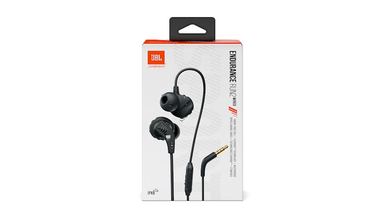 JBL Endurance Run 2 In-Ear Headphones - Black