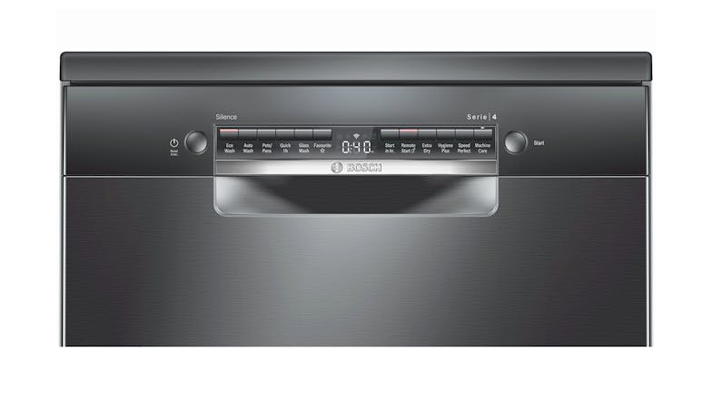 Bosch 14 Place Setting 6 Program Freestanding Dishwasher - Black Inox (Series 4/SMS4HVB01A)