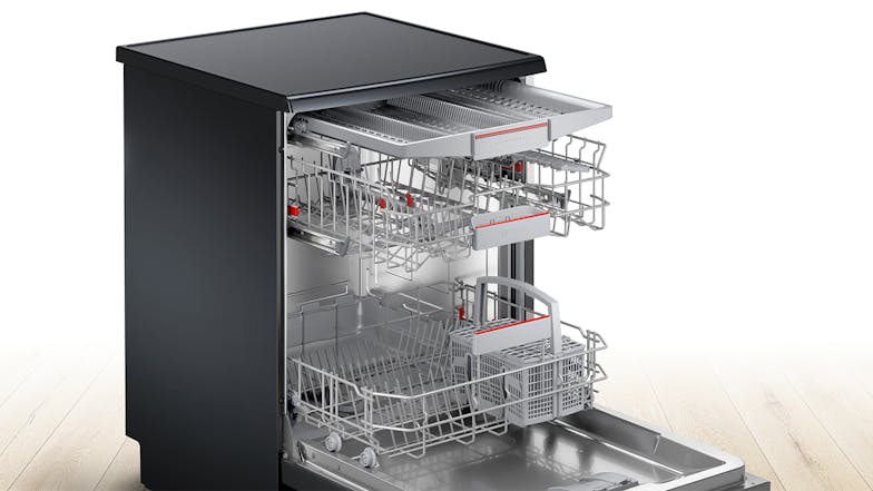 Bosch 14 Place Setting 6 Program Freestanding Dishwasher - Black Inox (Series 4/SMS4HVB01A)