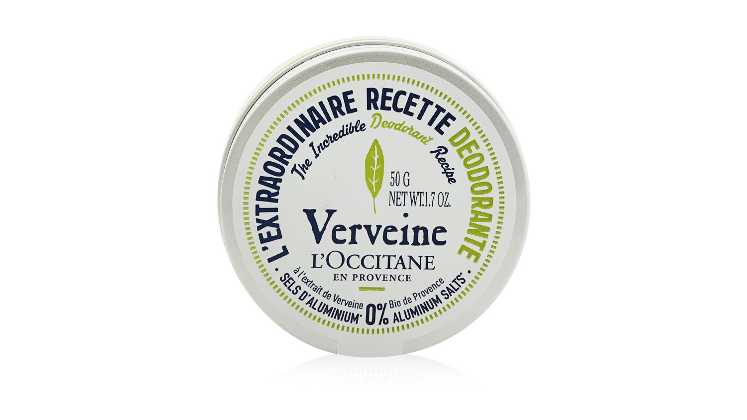 L'Occitane Verveine (Verbena) Deodorant - 0% Aluminum Salts - 50g/1.7oz