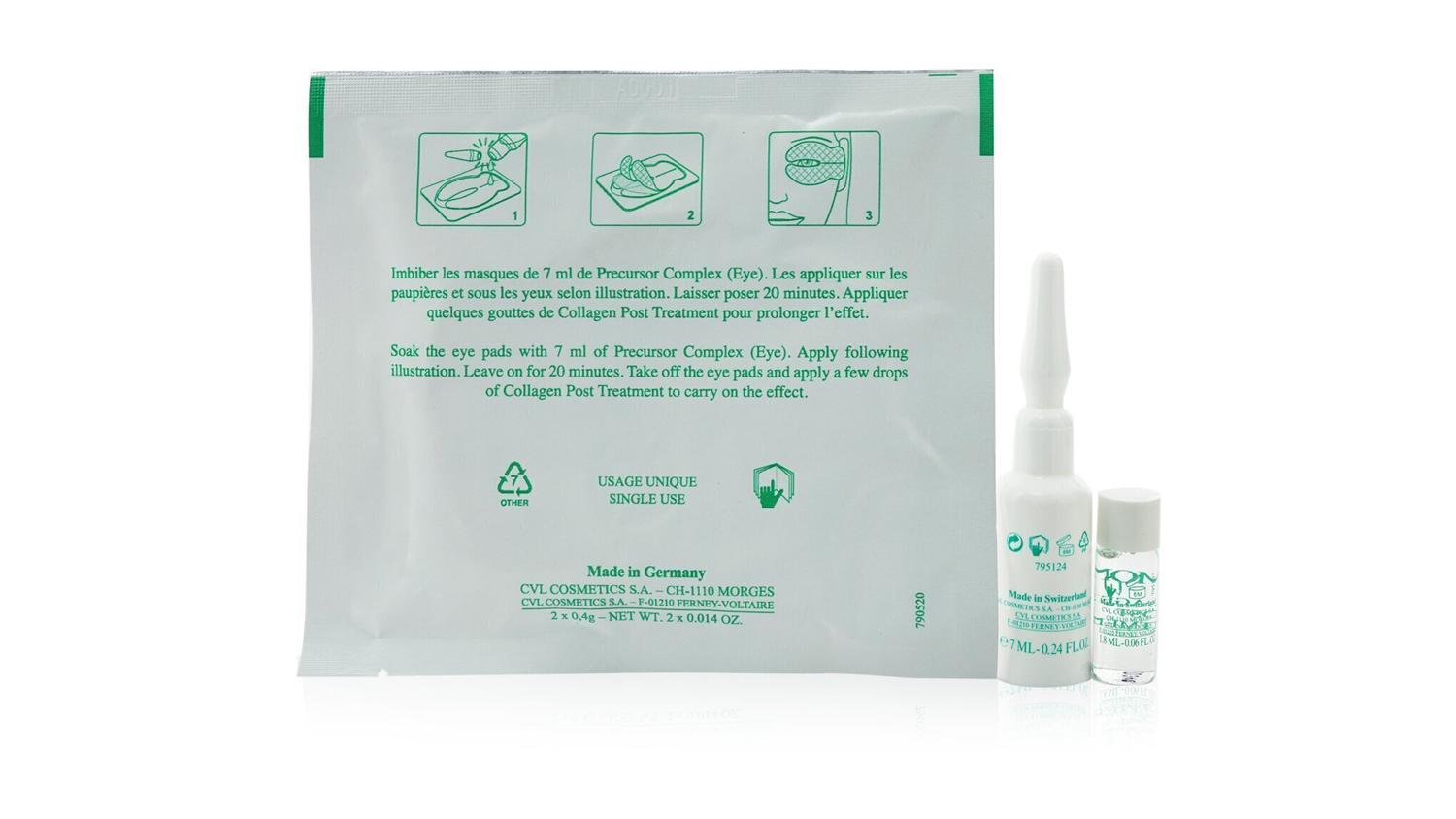 Valmont Eye Regenerating Mask: Collagen Eye Sheet + Precursor Complex + Collagen Post Treatment - 5 Applications