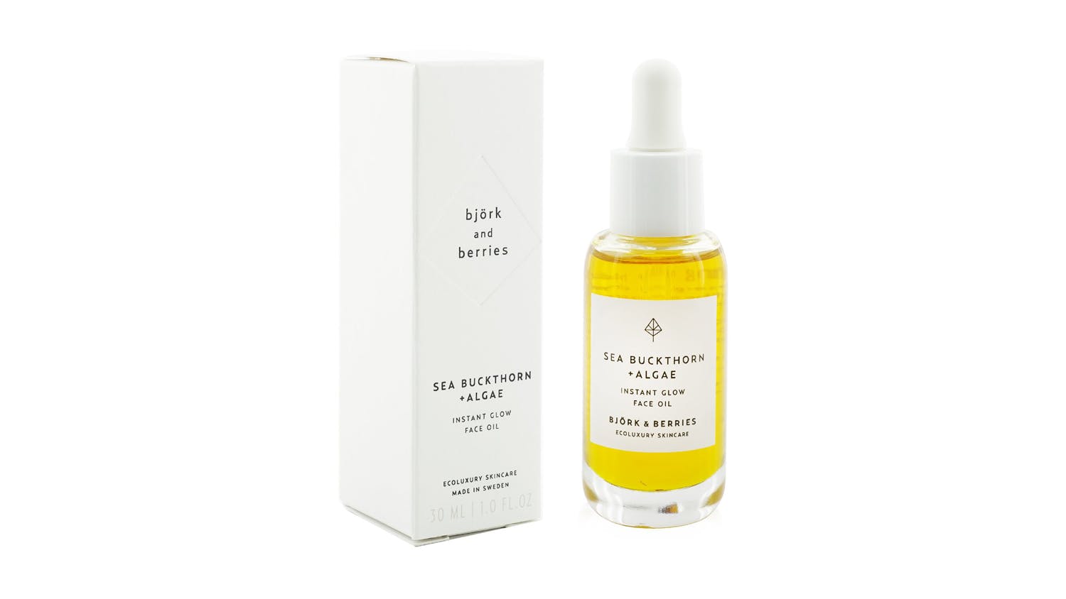 Bjork & Berries Sea Buckthorn+ Algae Instant Glow Face Oil - 30ml/1oz