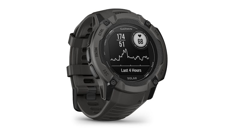 Garmin Instinct 2X Solar Smartwatch - Graphite (50mm Case, Bluetooth, GPS, Standard Edition)