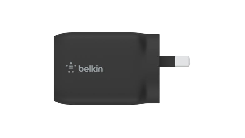 Belkin BoostCharge Pro 65W 2-Port GaN Wall Charger with PPS - Black (WCH013AUBK)