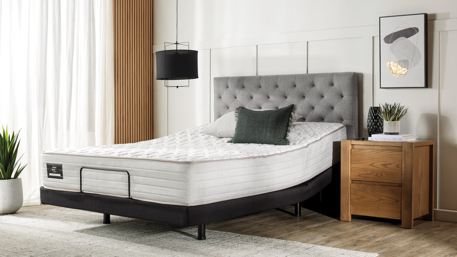 King Koil Conforma Classic II Firm Queen Mattress with Refresh Adjustable Base by A.H. Beard