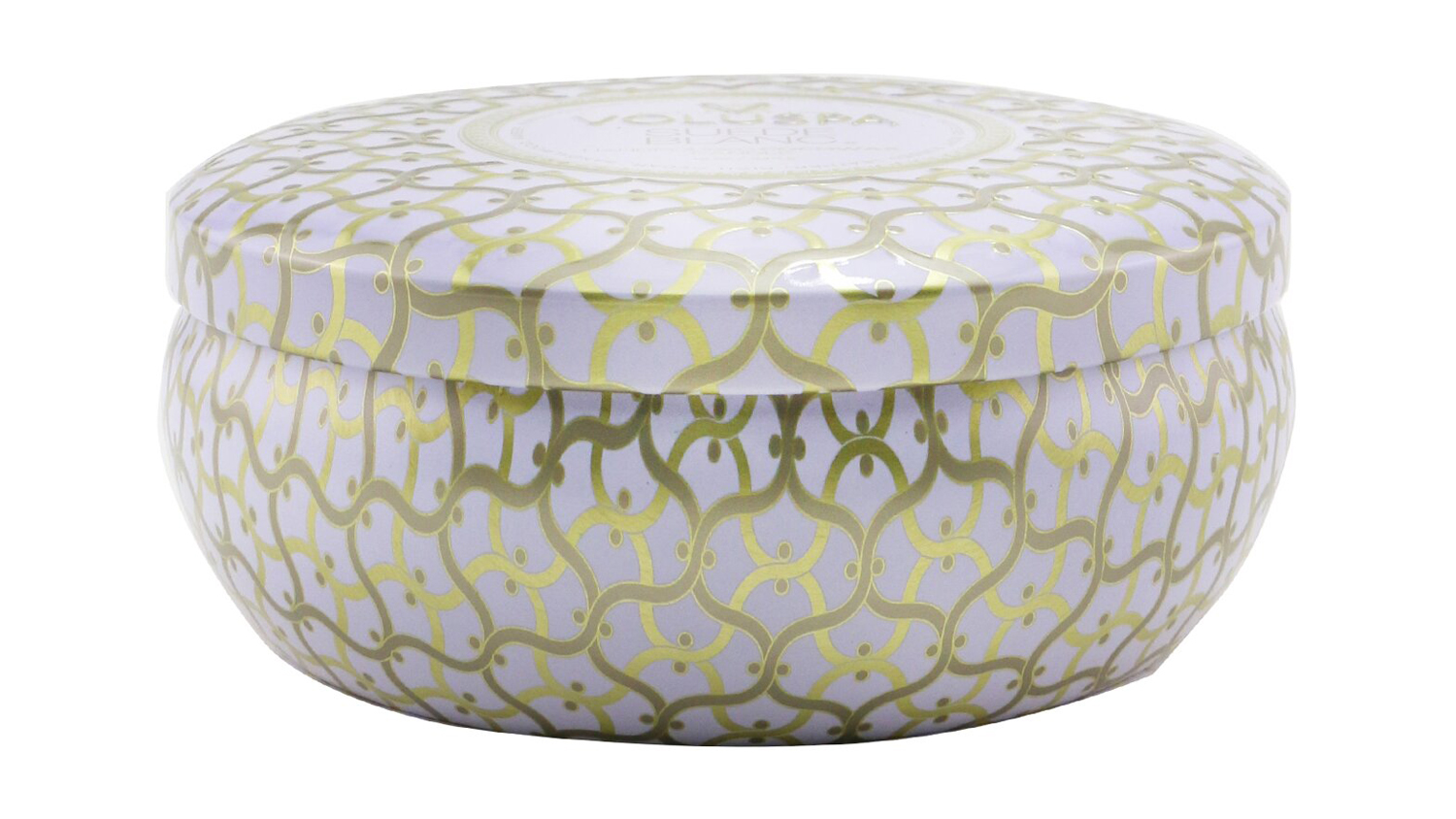 3 Wick Decorative Tin Candle - Suede Blanc - 340g/12oz