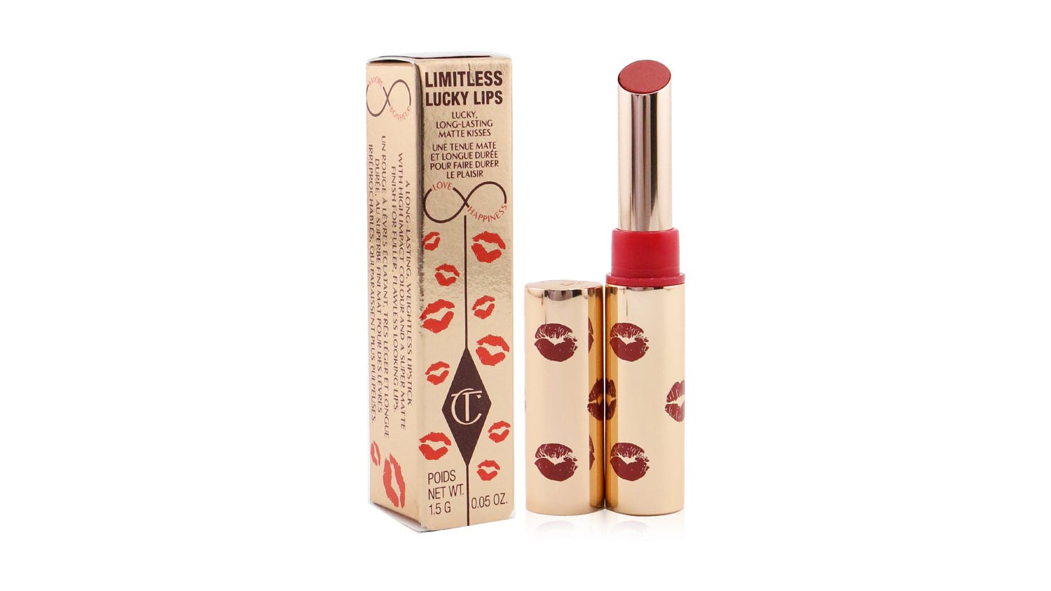 Charlotte Tilbury Limitless Lucky Lips Matte Kisses - # Red Wishes - 1.5g/0.05oz