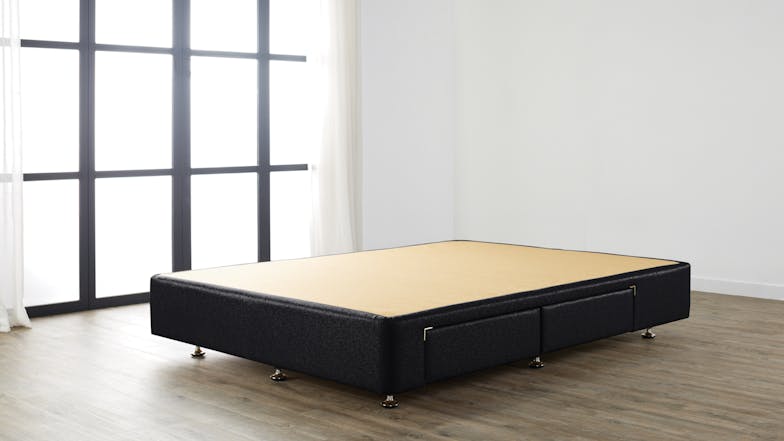 Conforma Deluxe II Medium Queen Mattress with Designer Black Drawer Bed Base