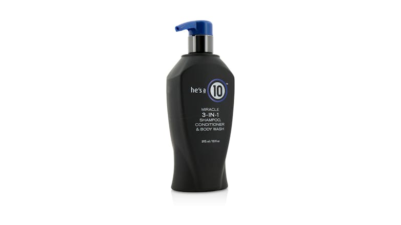He's A 10 Miracle 3-In-1 Shampoo, Conditioner and Body Wash - 295ml/10oz