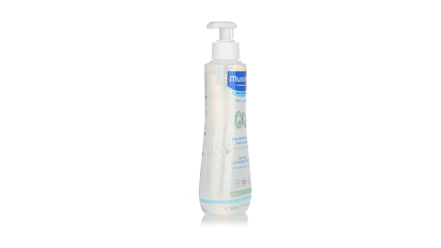 Mustela No Rinse Cleansing Water (Face and Diaper Area) - For Normal Skin - 300ml/10.14oz