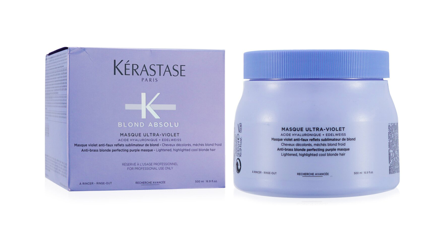 Blond Absolu Masque Ultra-Violet Anti-Brass Blonde Perfecting Purple Masque (Lightened Cool Blonde Hair) - 500ml/16.9oz