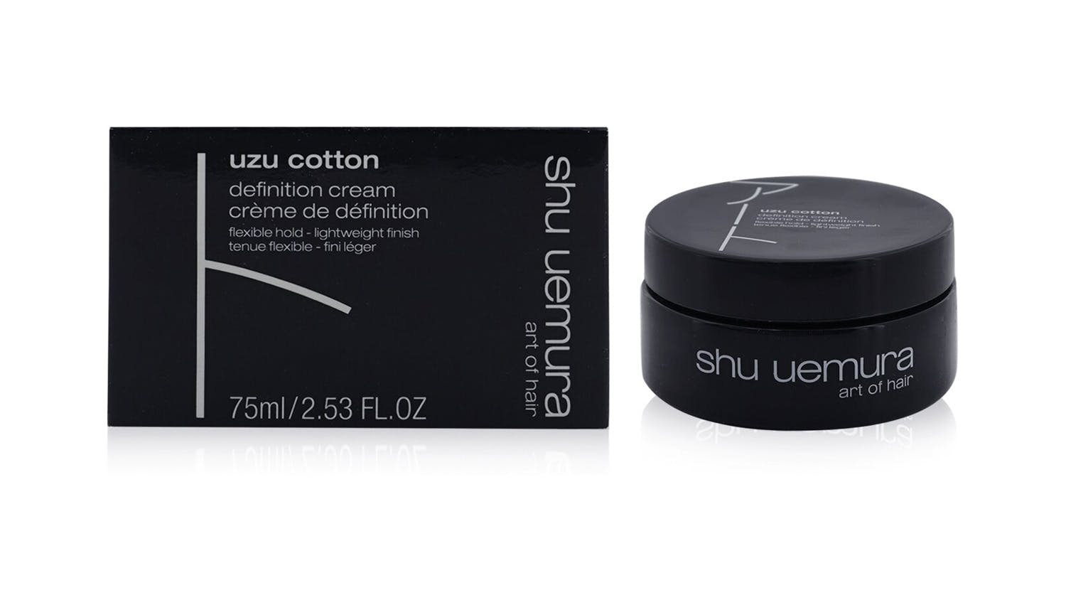 Uzu Cotton Definition Hair Cream - Flexible Hold Lightweight Finish - 75ml/2.53oz