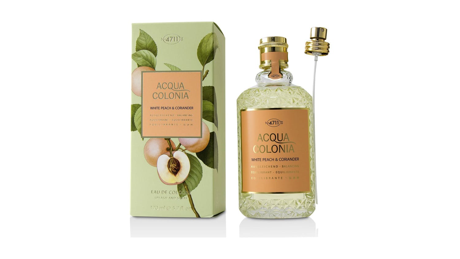 Acqua Colonia White Peach and Coriander Eau De Cologne Spray - 170ml/5.7oz