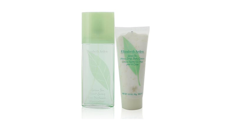 Green Tea Coffret: Eau Parfumee Spray 100ml/3.3oz + Honey Drops Body Cream 100ml/3.3oz - 2pcs