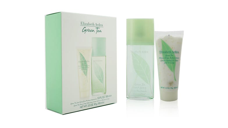 Green Tea Coffret: Eau Parfumee Spray 100ml/3.3oz + Honey Drops Body Cream 100ml/3.3oz - 2pcs