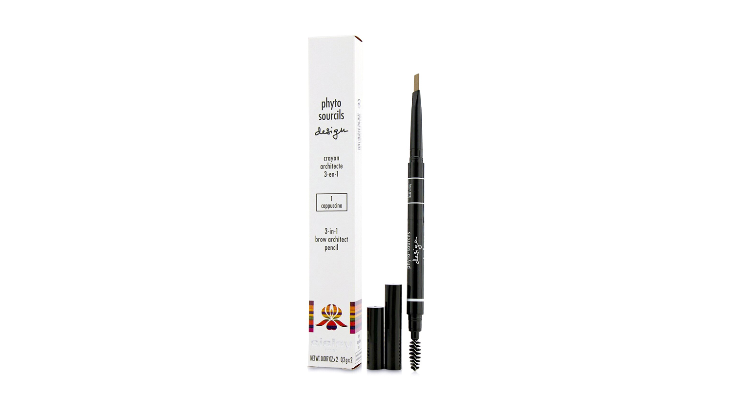 Sisley Phyto Sourcils Design 3 In 1 Brow Architect Pencil - # 1 Cappuccino - 2x0.2g/0.007oz