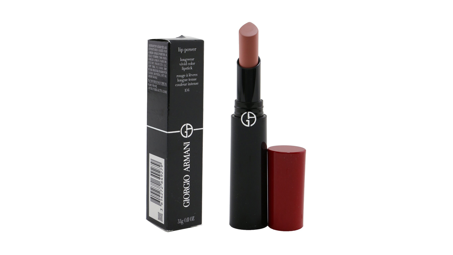 Giorgio Armani Lip Power Longwear Vivid Color Lipstick - # 104 Selfless - 3.1g/0.11oz
