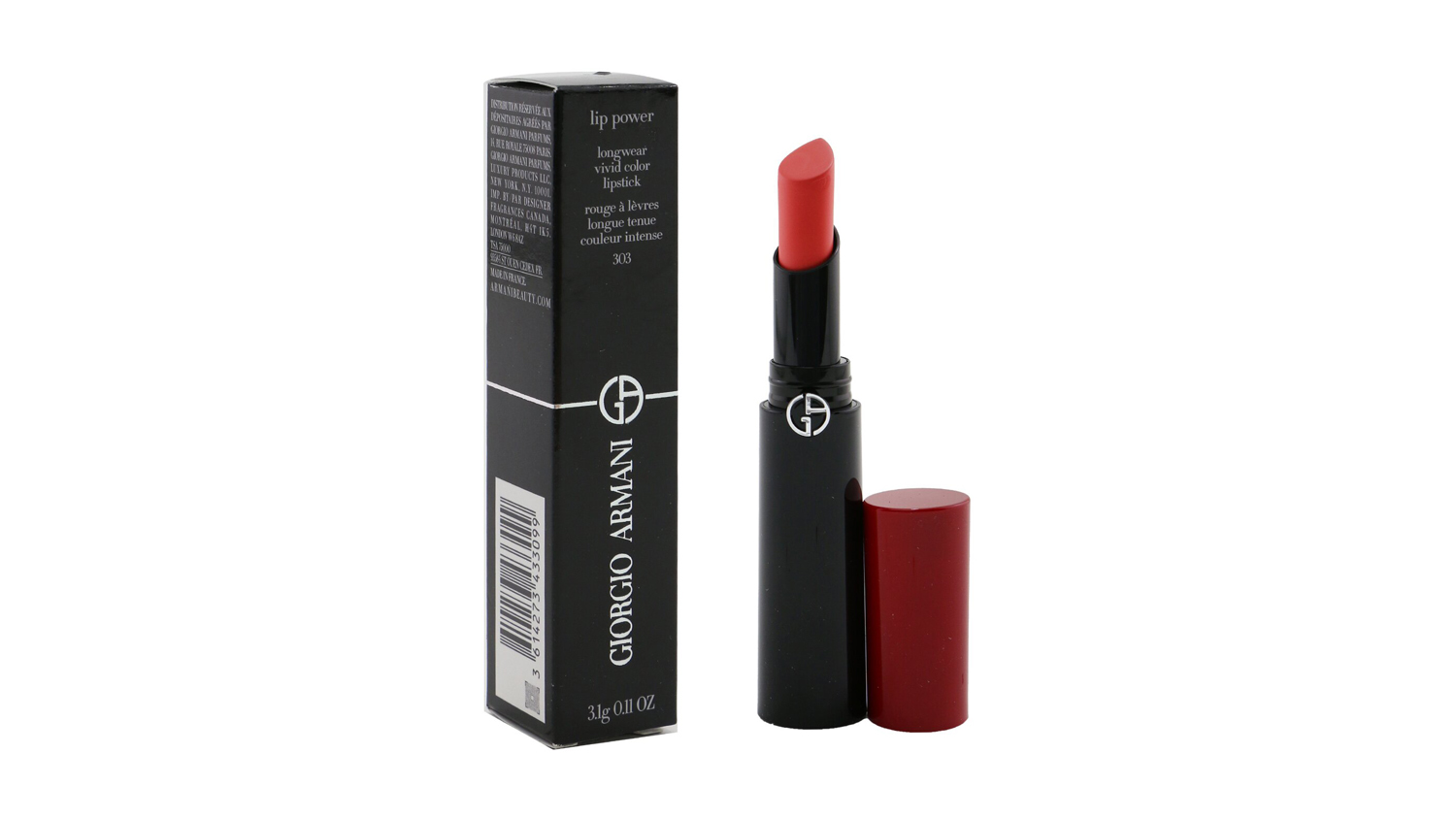 Giorgio Armani Lip Power Longwear Vivid Color Lipstick - # 303 Splendid - 3.1g/0.11oz
