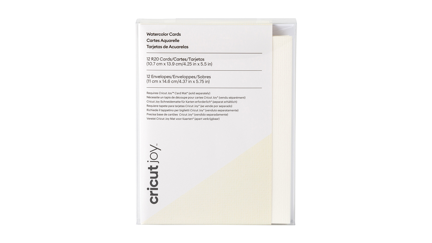 Cricut Joy Watercolor Cards 4.25" x 5.5" R20 (12 Cards) with Envelopes