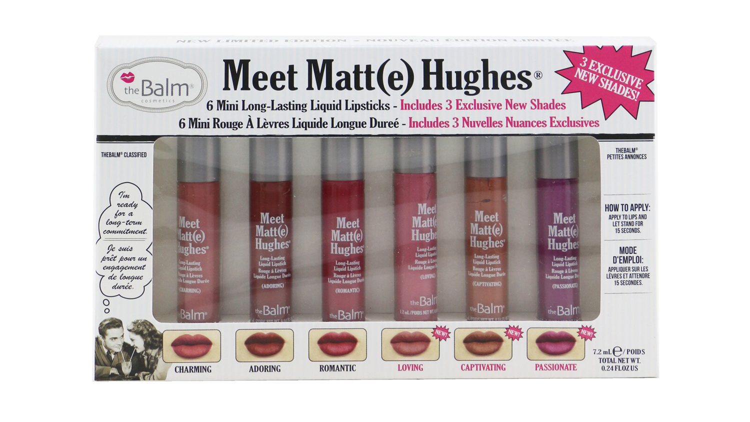 TheBalm Meet Matt(e) Hughes 6 Mini Long Lasting Liquid Lipsticks Kit - Vol. 3 - 6x1.2ml/0.04oz