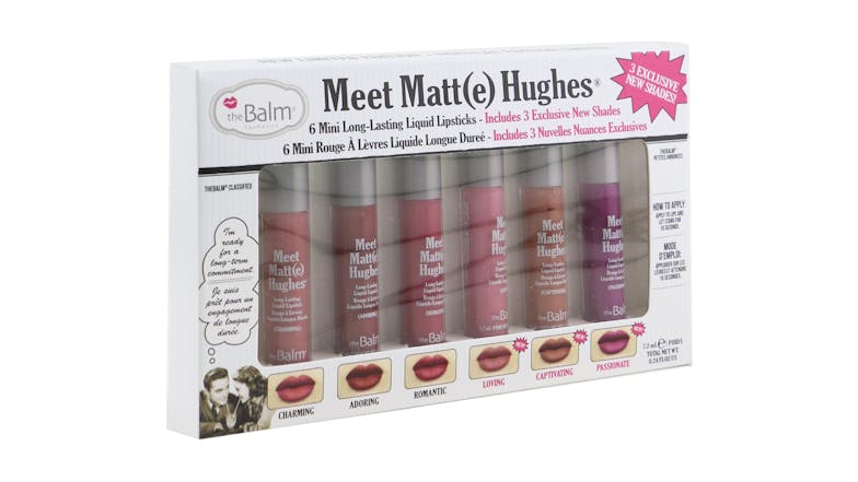 TheBalm Meet Matt(e) Hughes 6 Mini Long Lasting Liquid Lipsticks Kit - Vol. 3 - 6x1.2ml/0.04oz