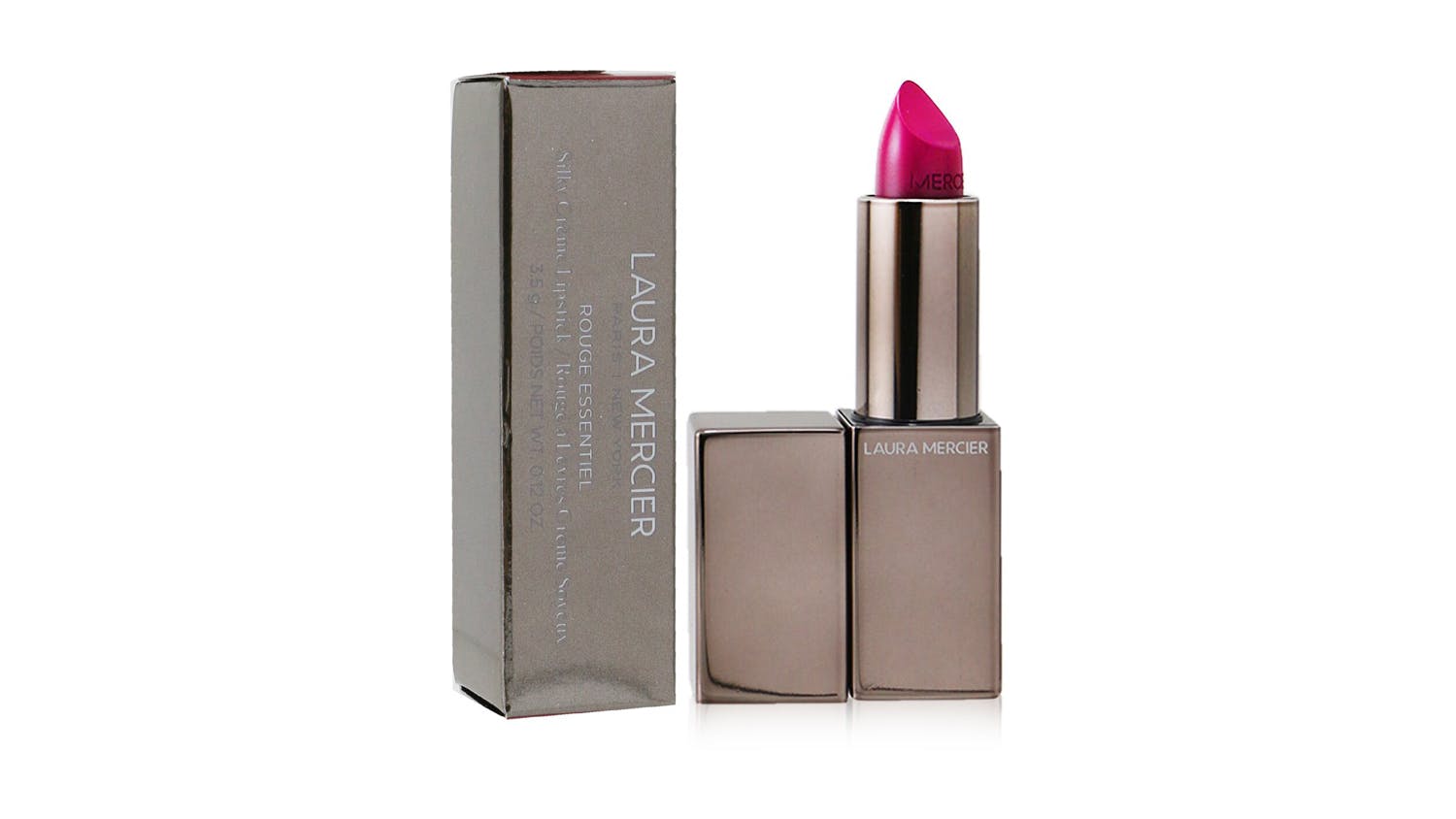 Laura Mercier Rouge Essentiel Silky Creme Lipstick - # Rose Vif (Bright Pink) - 3.5g/0.12oz