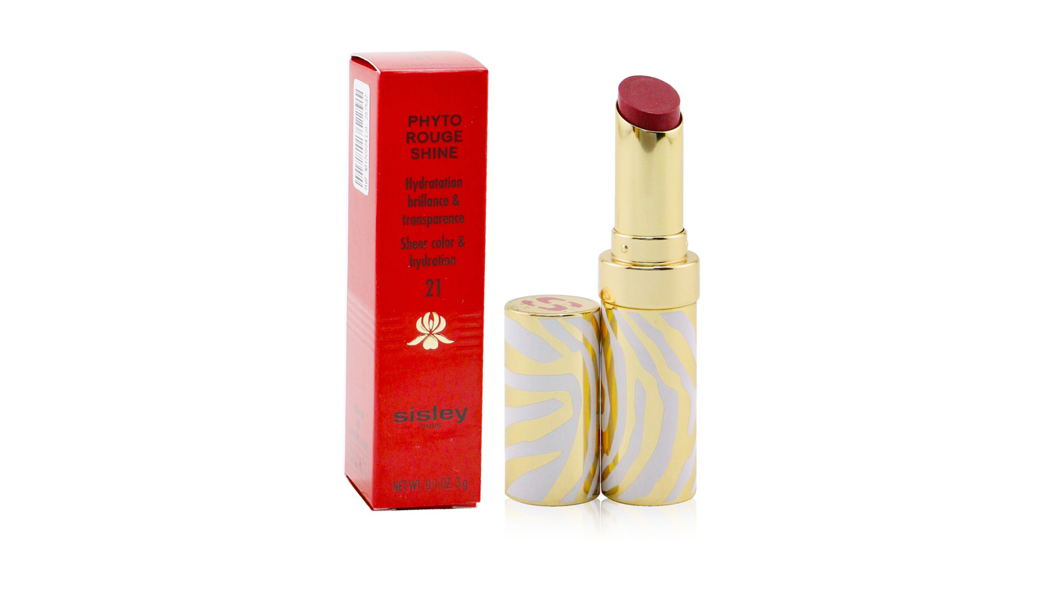 Sisley Phyto Rouge Shine Hydrating Glossy Lipstick - # 21 Sheer Rosewood - 3g/0.1oz
