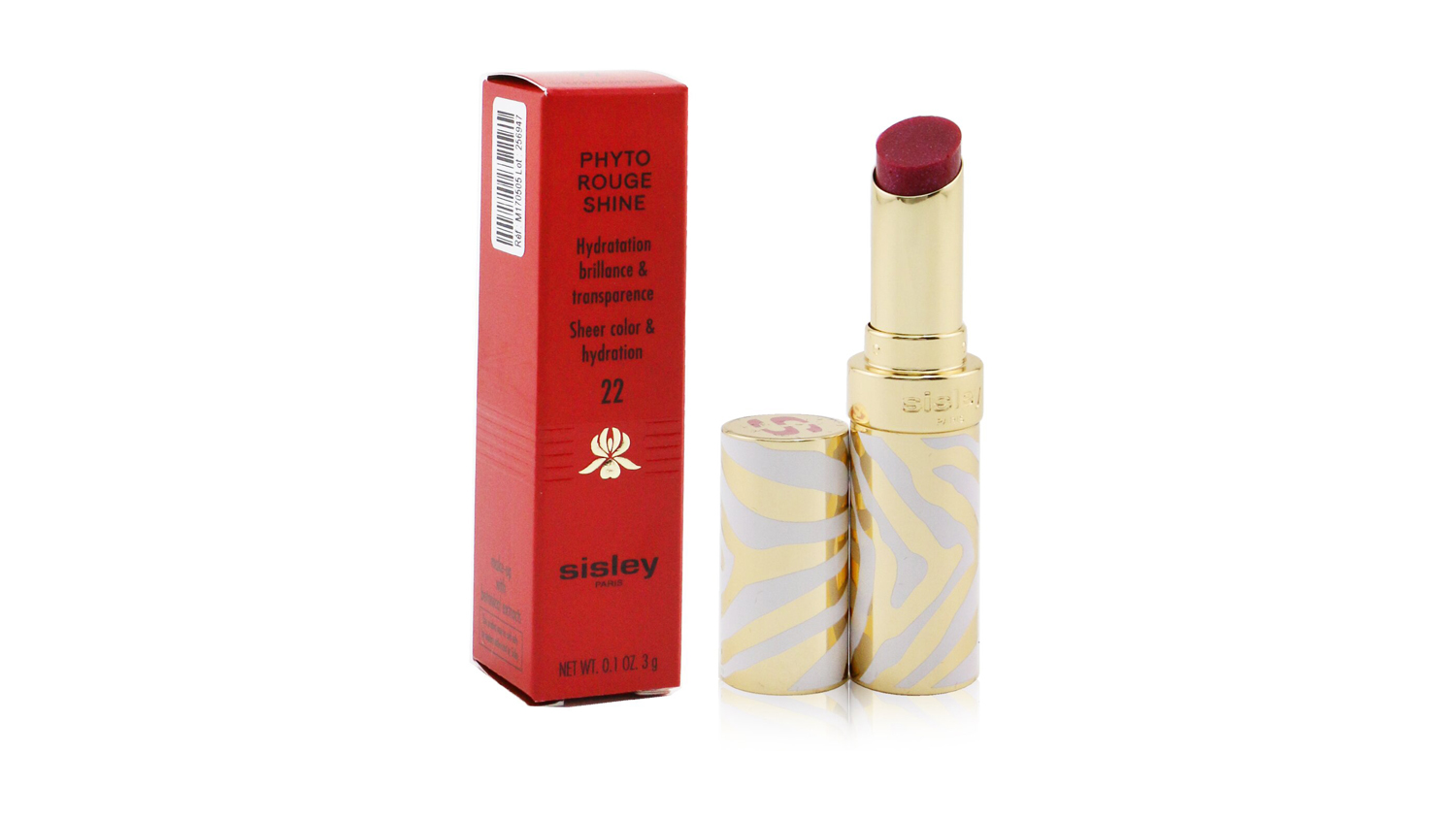 Sisley Phyto Rouge Shine Hydrating Glossy Lipstick - # 22 Sheer Raspberry - 3g/0.1oz