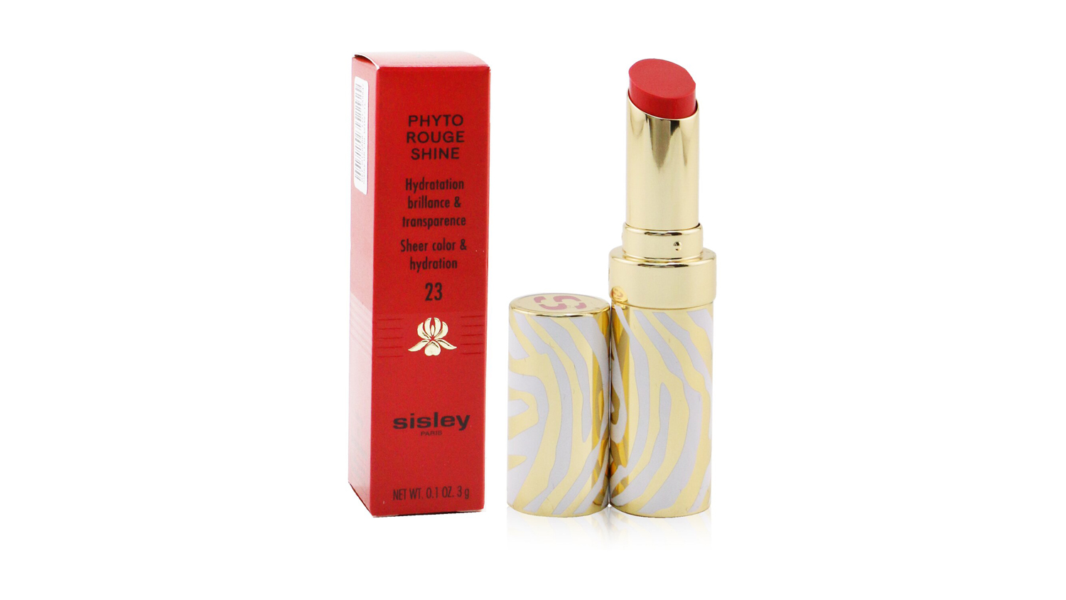 Sisley Phyto Rouge Shine Hydrating Glossy Lipstick - # 23 Sheer Flamingo - 3g/0.1oz