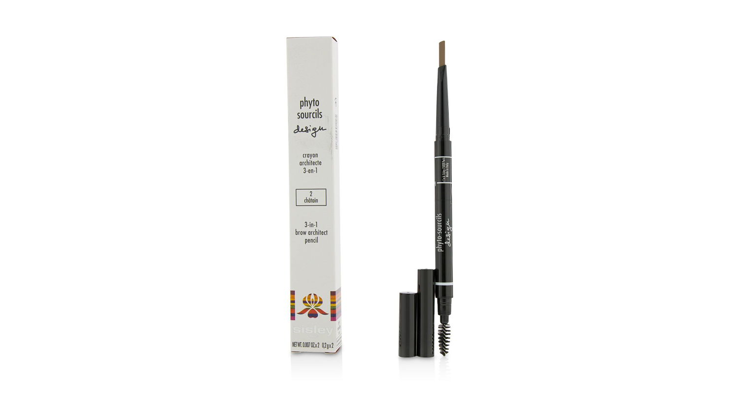Sisley Phyto Sourcils Design 3 In 1 Brow Architect Pencil - # 2 Chatain - 2x0.2g/0.007oz
