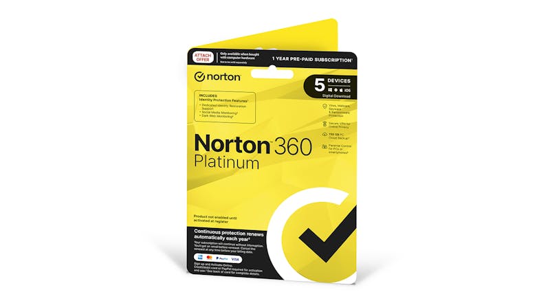 Norton 360 Platinum - 5 Devices 12 Months