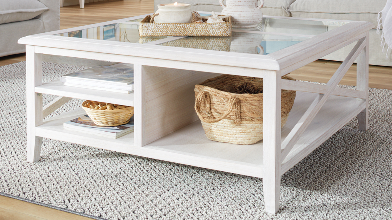 Clifton Glass Top Coffee Table