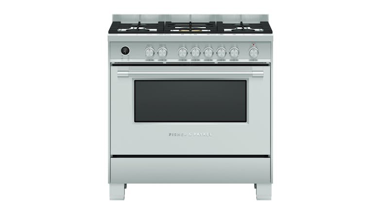 Fisher & Paykel 90CM Dual Fuel Freestanding Oven with Gas Cooktop - Stainless Steel