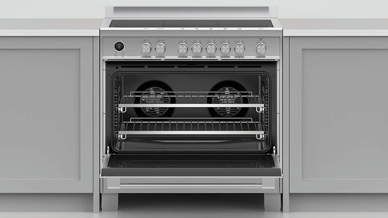 Fisher & Paykel 90CM Freestanding Oven with Induction Cooktop - Stainless Steel