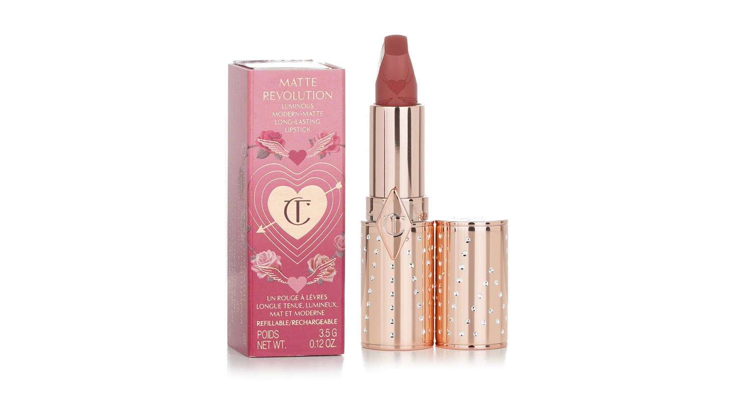 Matte Revolution Refillable Lipstick (Look Of Love Collection) - # Mrs Kisses (Golden Peachy-Pink) - 3.5g/0.12oz