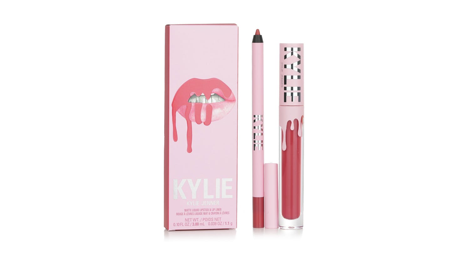 Matte Lip Kit: Matte Liquid Lipstick 3ml + Lip Liner 1.1g - # 500 Kristen Matte - 2pcs