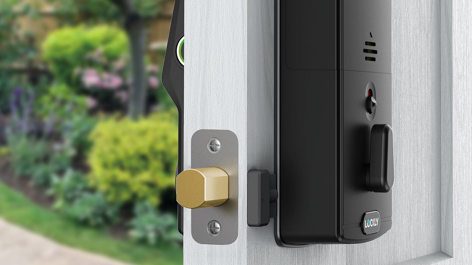 Lockly Secure Pro Latch Smart Door Lock - Matte Black (with Fingerprint & Wi-Fi Enabled)