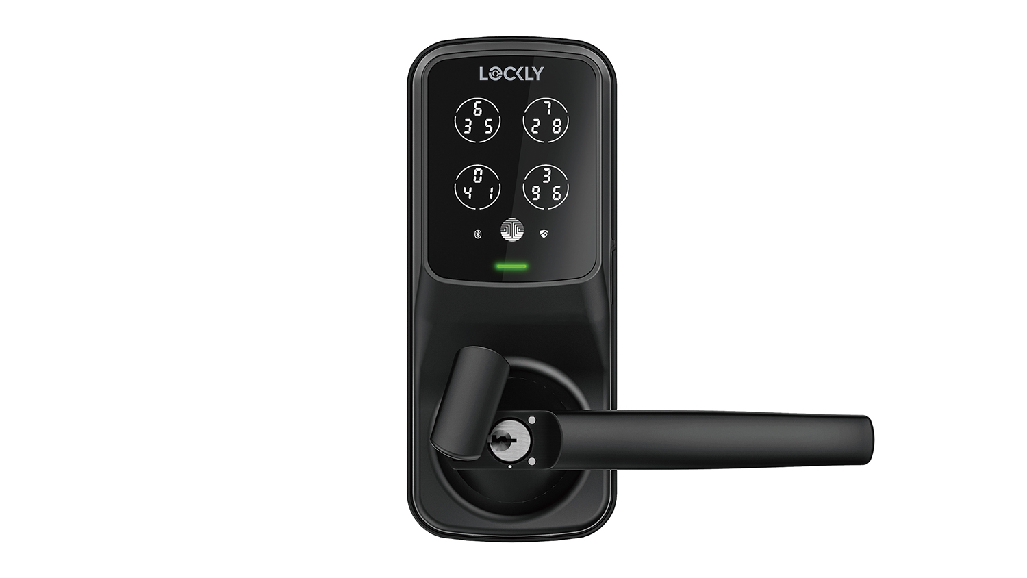 Lockly Secure Pro Latch Smart Door Lock - Matte Black (with Fingerprint & Wi-Fi Enabled)