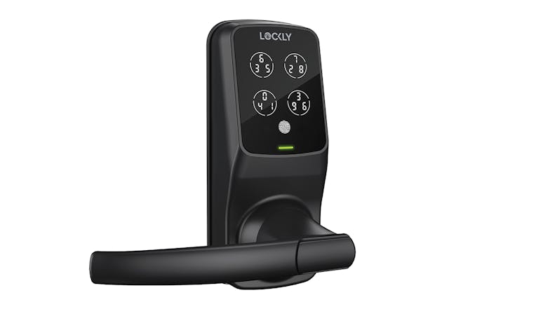 Lockly Secure Pro Latch Smart Door Lock - Matte Black (with Fingerprint & Wi-Fi Enabled)