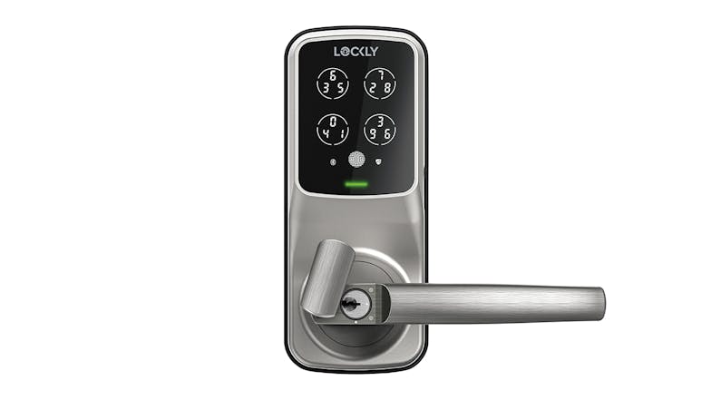 Lockly Secure Pro Latch Smart Door Lock - Satin Nickel (with Fingerprint & Wi-Fi Enabled)