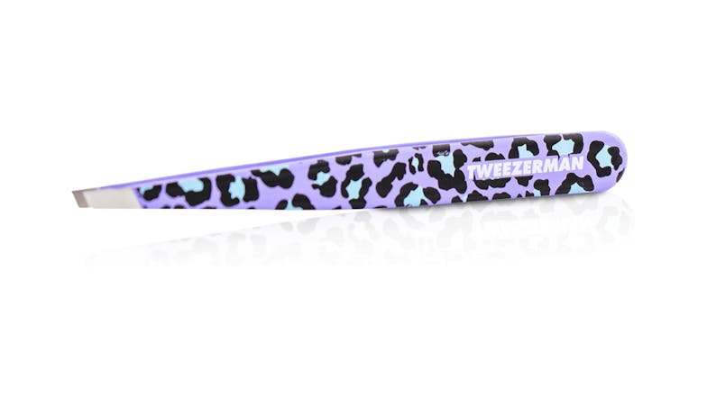 Slant Tweezer (Pattern Prints) - Animal Print/ Purple Leopard